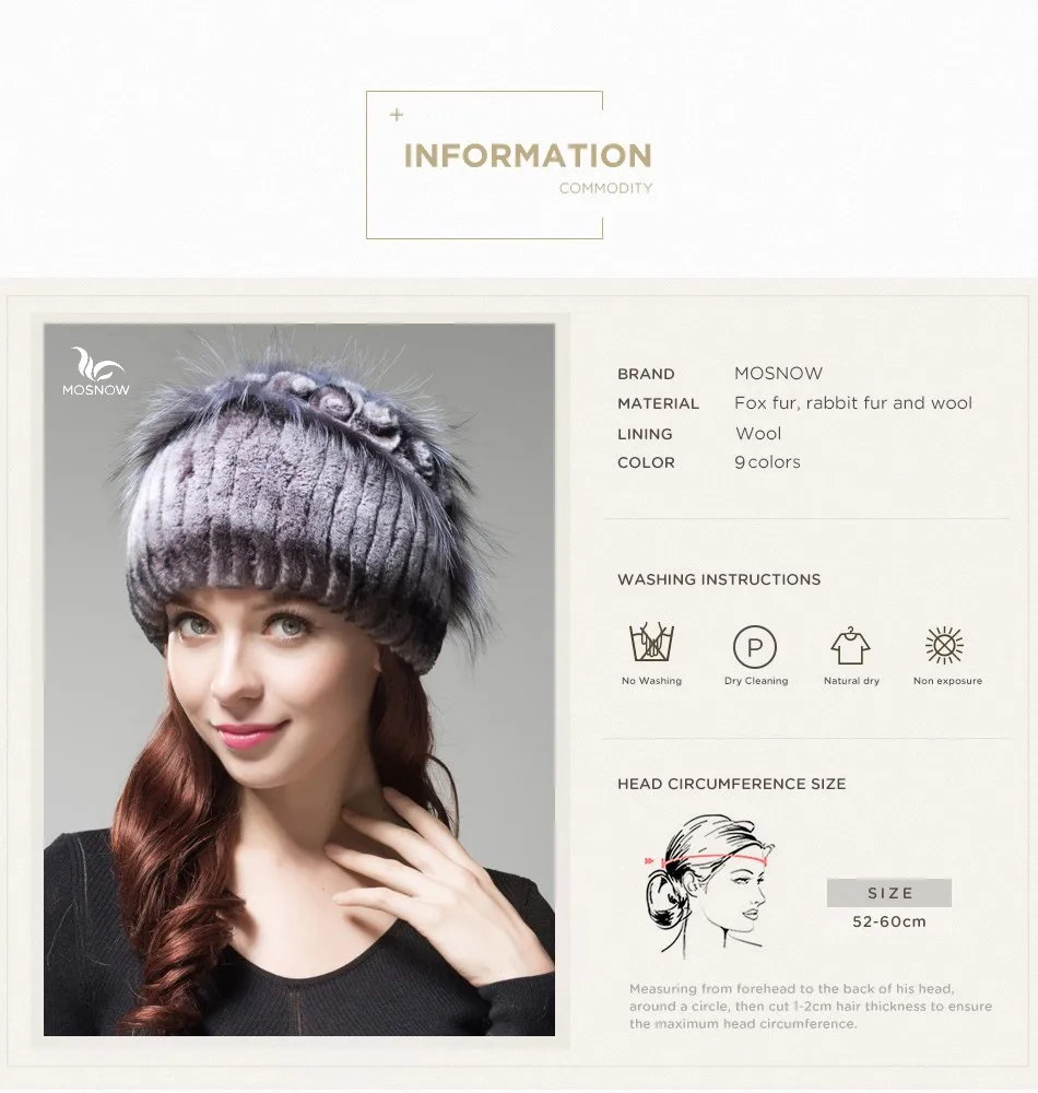 fur woman winter hats PCM009 (3)