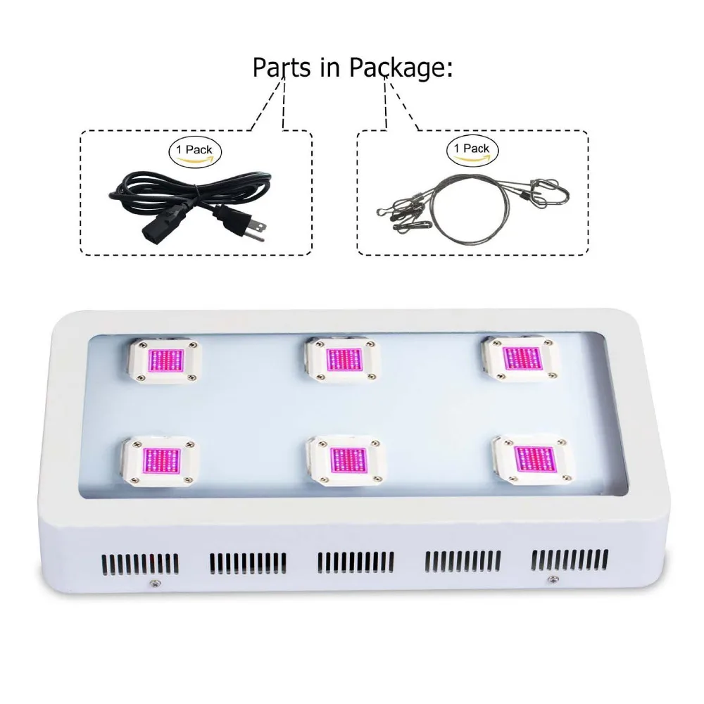 LAITEPAKE 2 шт. 1800 Вт COB LED Grow Light Kit Полный спектр 410 730nm для комнатных растений