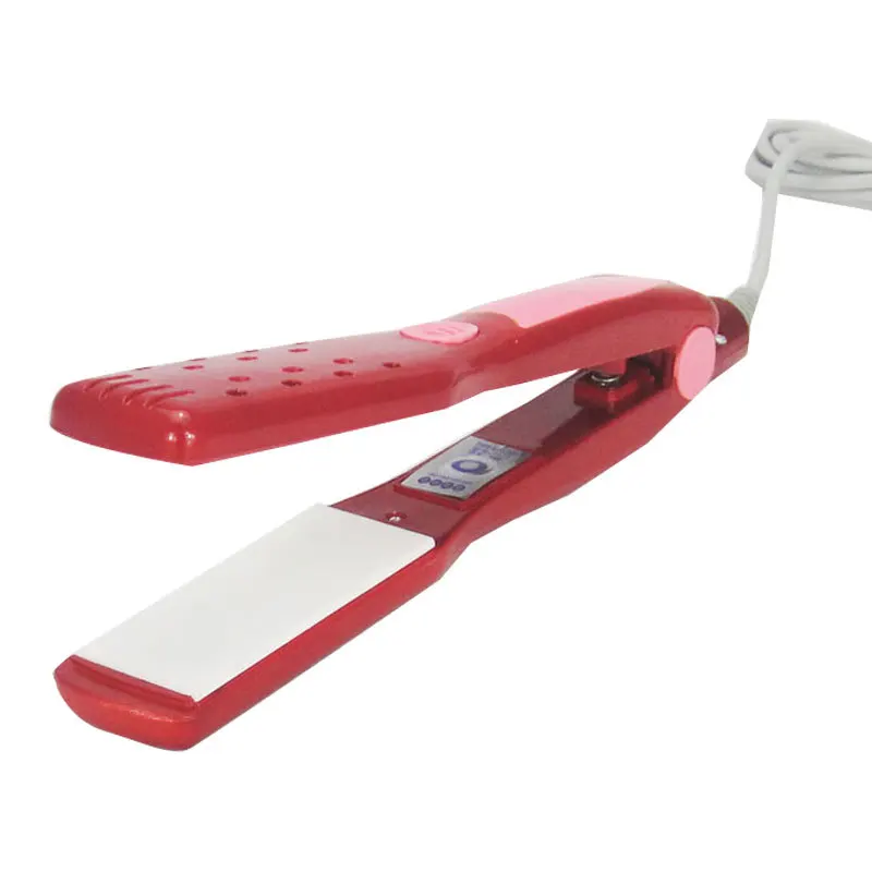 Red Flat Tourmaline Ceramics Straightening Styling Tools Professional