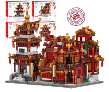 

XingBao 01102 Genuine Zhong Hua Street Series The Teahouse Library Cloth House Wangjiang Tower Set Building Blocks Bricks toys
