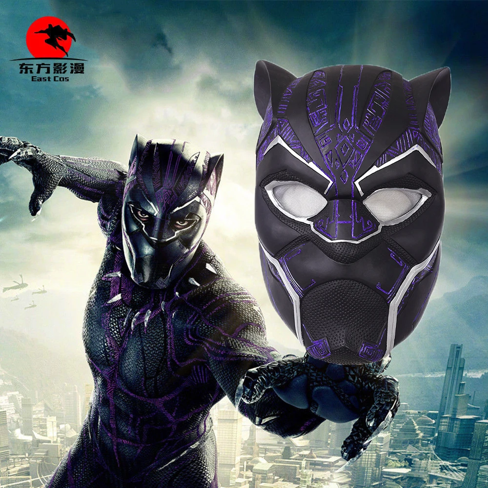 

2018 Black Panther Helmet Avengers Infinity War Panther Black Blue Black Panther Superhero Helmet PVC