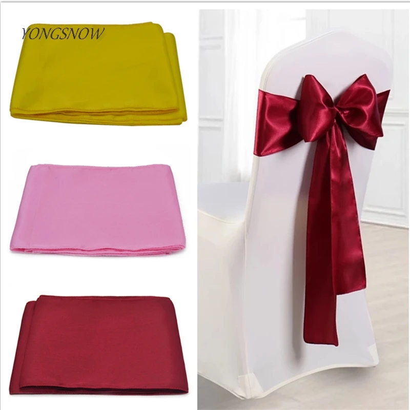 

18cmx275cm Satin Chair Sashes Table Cover Bow Tulle Bow Banquet Table Runner For Weddings Events Party Christmas Decoration