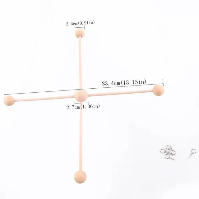 1 комплект детский Мобильный Подвеска на детскую кроватку детские погремушки мобильный деревянный бисер колокольчики игрушки для комнаты кровать подвесной Декор палатка Декор реквизит подарок - Цвет: Circular