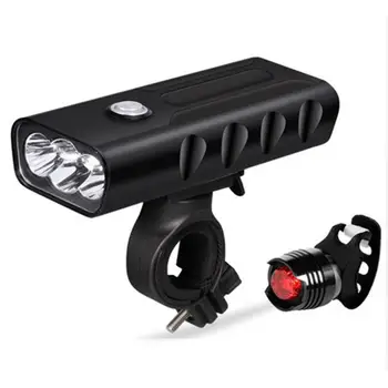 

15000Lum 2/3*L2/T6 USB Rechargeable Built-In 5200mAh 3Modes Bicycle Light Waterproof Headlight Bike Accessories With Taillight