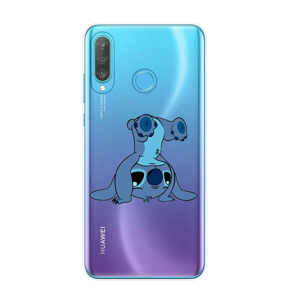 Мультяшный милый Стич Ститч чехол для телефона huawei P30 P20 Lite Pro P10 P9 P8 Lite Мягкий силиконовый чехол из ТПУ