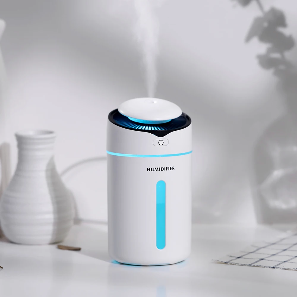 

320ML Safe Mini USB Air Humidifier with Night Lights Aromatherapy Oil Aroma Diffuser Mist Maker for Car Home Christmas Gift