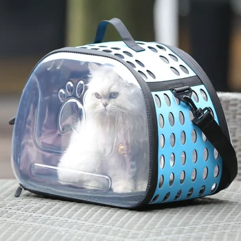 

Outdoor Pet Dog Carrier Bag Box Cats Handbag Transparent Breathable Foldable Travel Bag Puppy Carrying Mesh Shoulder Pet Bag
