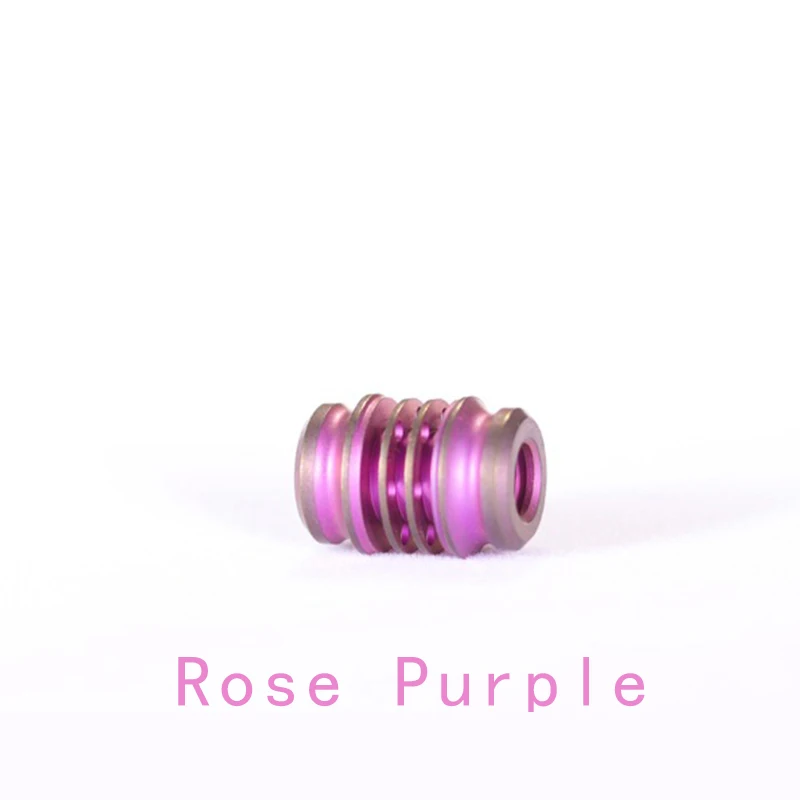 Титановый сплав DIY нож бусины могут быть загружены в 6 Тритий Trachea кулон самолюминесцентный в течение 15 лет EDC Открытый карманный инструмент - Цвет: Rose Purple