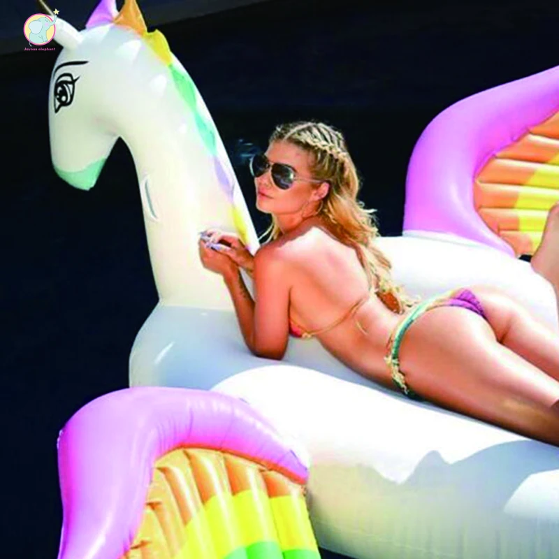 250 см надувной гигантский Единорог радужного цвета Пегаса бассейн плавательный пояс для плавания кольцо игрушка для взрослых и детей