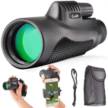 

High Power Monocular-Single Hand Focus Waterproof Fog-Proof Scope Quick Set Phone Holder Hunting Bird Watching Cam