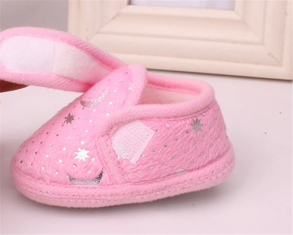 Потрясающие детские пинетки для малышей от 0 до 12 месяцев, хлопковые осенне-зимние детские ботинки с мягкой подошвой,(s6-1-816