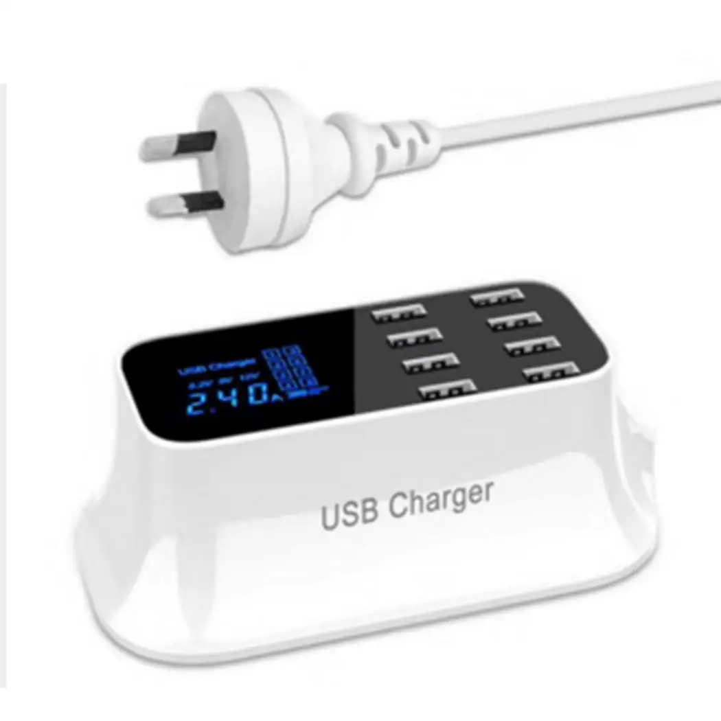 General 8 Ports USB Charging Station Smart Fast Power up faster and save time Charger Casual with LCD Display General 8 Ports USB Charging Station Smart Fast Power up faster and save time Charger Casual with LCD Display
