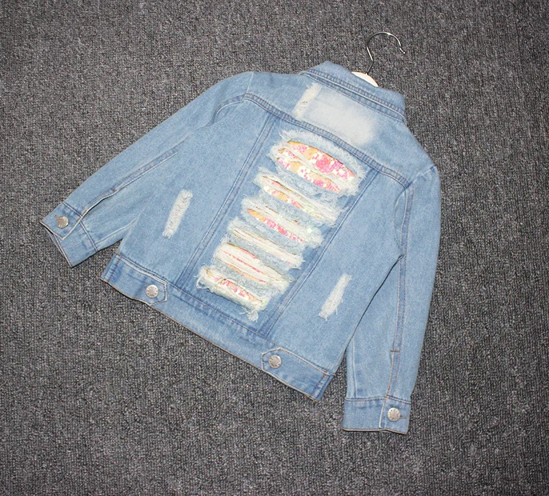 WeLaken casaco infantil/Модная детская верхняя одежда и пальто, весенняя одежда для маленьких девочек, детская джинсовая куртка, джинсовое пальто для девочек