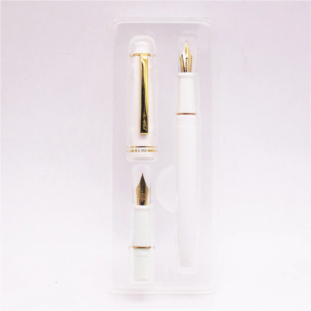 高級包装yiren 358ホワイト二つペン先万年筆新ギフトパック送信あなたの友人や愛する人 Gift Pen Box Pen Gift Setgift Pen Aliexpress