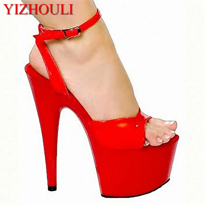 

Best sexy high-heeled 15 cm high shoes, waterproof platform sandals sandals fish mouth photograph photo show