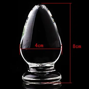 Huge Crystal Glass anal plug sex toys for woman lesbian G SPOT squirt BIG BALL GAY DICK anus prostate stimulation Toy BUTT plug 2