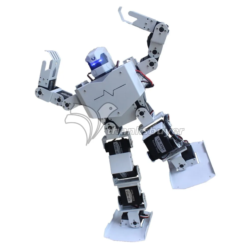 16DOF Robo-Soul H3s Biped Robtic двуногий человеческий робот комплект в алюминиевой раме с капюшоном на шлем - Цвет: white