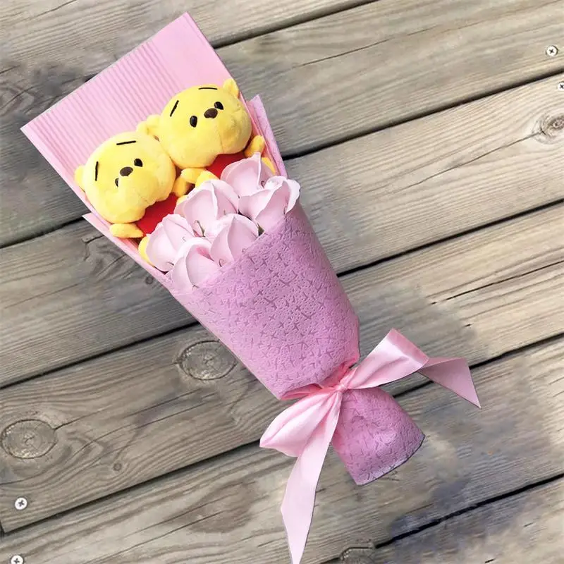 Kawaii тигр стежка Ослик ситич плюшевые игрушки мягкие игрушки стежка букет на День святого Валентина Рождество выпускные подарки