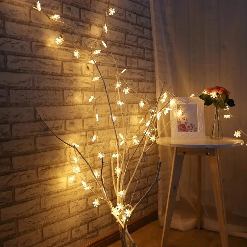 Новогодний декор 1 м 10 светодиодная лампа полоса батарейная коробка снежинка рождественские украшения для дома елочные украшения Navidad. Q