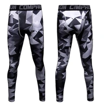 Мужская спортивная одежда, обтягивающие колготки, основа под слоем, длинные штаны, эластичная талия, спортивная одежда