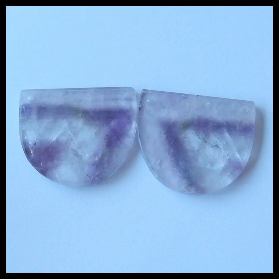 

Natural Gemstone Amethyst fashion Woman Earrings,37x31x3mm,16g