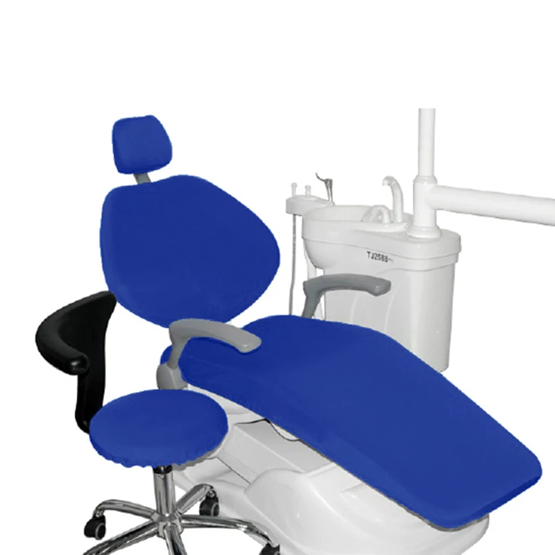 4 шт./компл. Стоматологическая накидка для сиденья одежда эластичные защитные тени блок моющиеся пылезащитное оборудование спинки наволочки - Цвет: Dark Blue