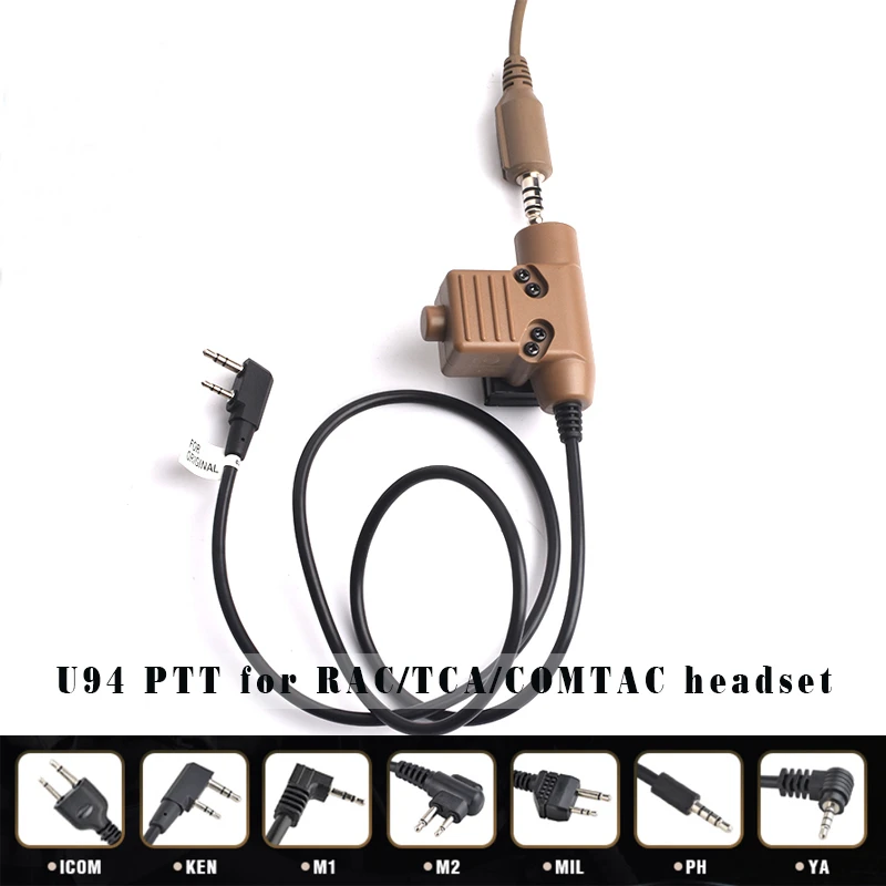 SEIGNEER U94 тактическая PTT для TMC RAC гарнитура KENWOOD черная вилка COMTAC/MSA/EARMOR/TCA/TRI