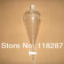 3000 мл, 24/29, грушевидные делительную падение Воронки лабораторные с 24/29 шлифом, политетрафторэтиленовым, Стекло пробкой, лаборатории separatory Воронки лабораторные