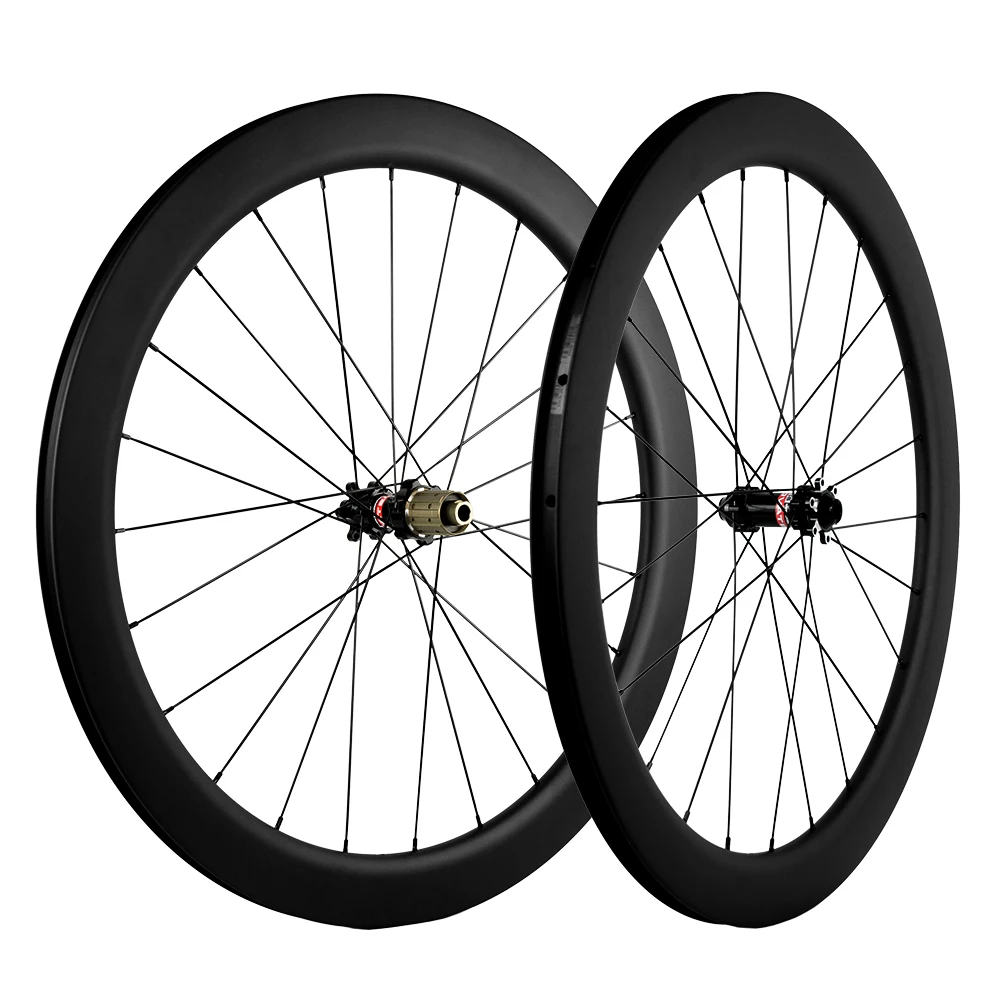 Sale Factory Sales Carbon Bike Bicycle Disc Wheelset 30/40/45/55mm Carbon Clincher  Disc Brake 6 Bolt Hubs Tubular Cyclocross Wheels 4