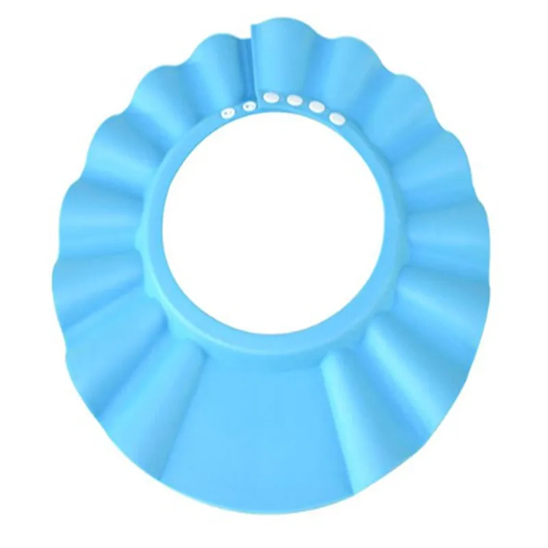 1PCS Safe Baby Kids Children Hat Wash Hair Shield Shampoo Bath Bathing Shower Cap Adjustable - Цвет: BLUE