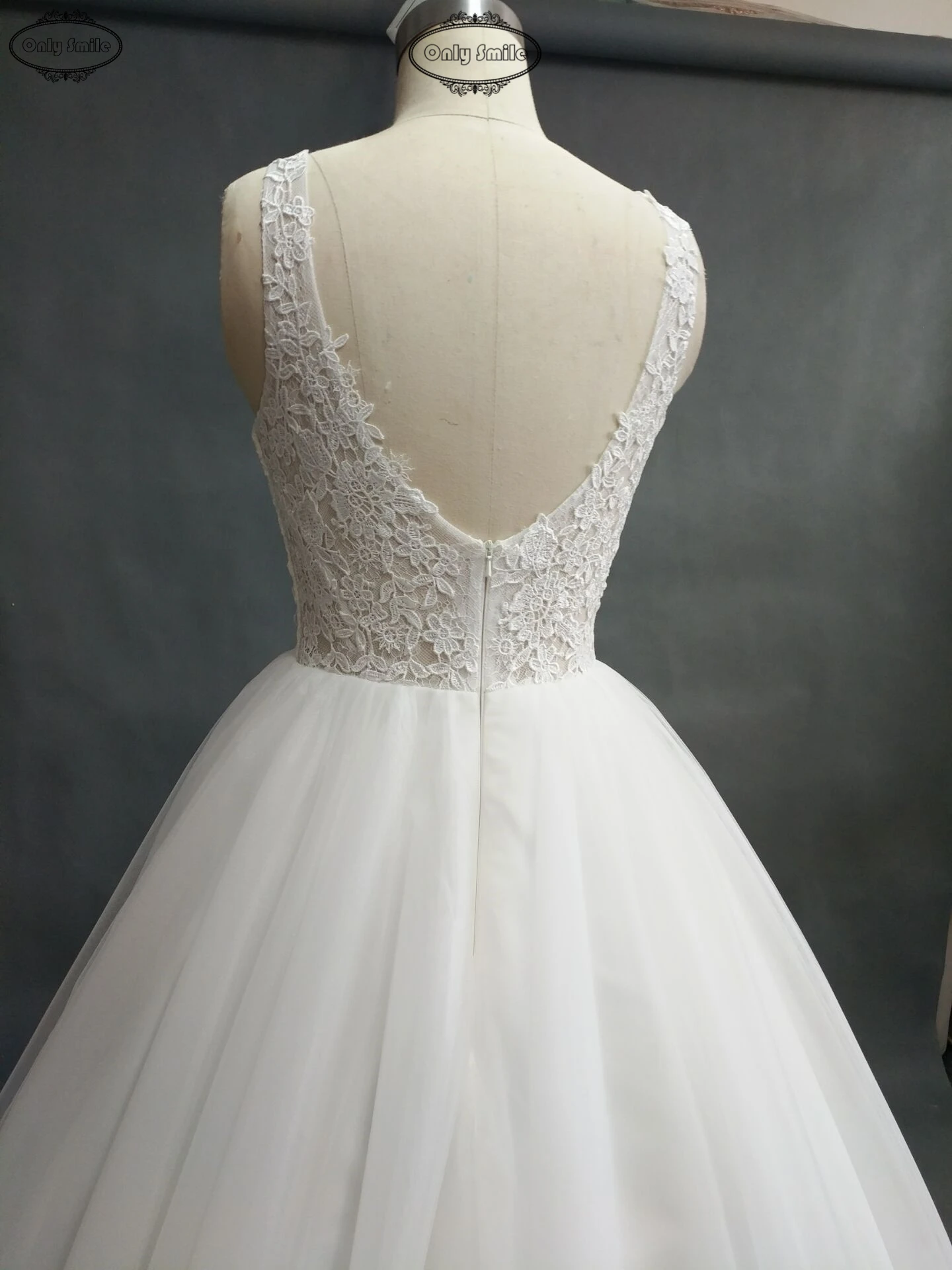OnlySmile Robe de Mariage Hochzeitskleid сексуальным вырезом на спине и Brdial платья Роскошные