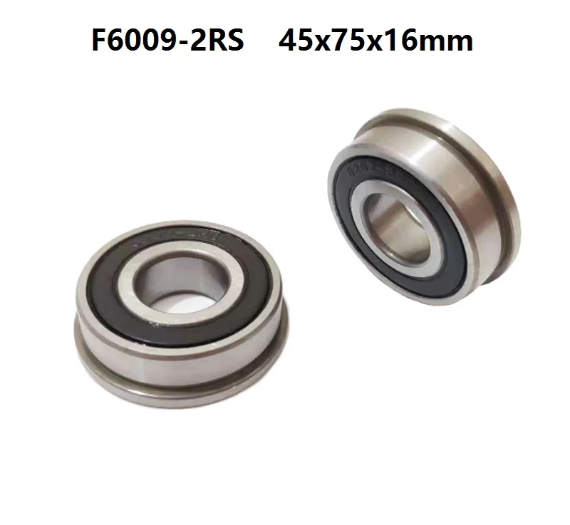 

50pcs/lot F6009-2RS F6009RS F6009 2RS RS Flanged Bearing 45x75x16mm flange deep groove ball bearings 45*75*16