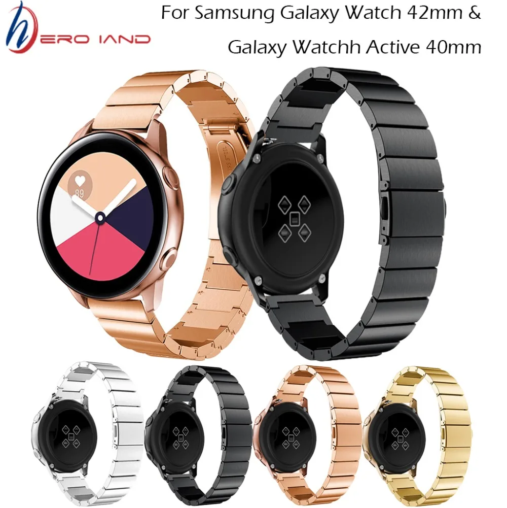 

High Quality Stainless Steel Wristband Replacement Strap For Samsung Galaxy Watch 42mm For Samsung Galaxy Watch Active 2 40mm 44