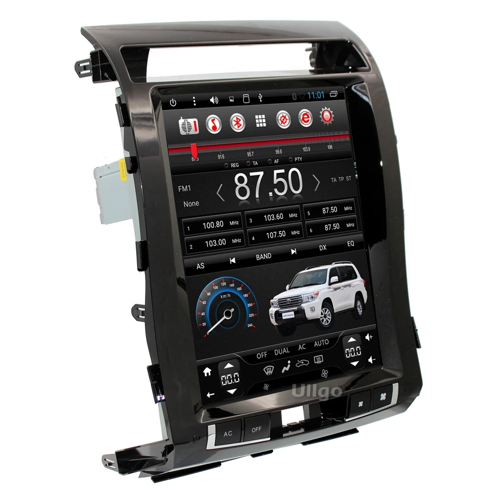 12 1 дюймов вертикальный Экран Тесла Стиль android автомобильный DVD gps для Toyota Land Cruiser