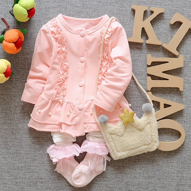2018 Baby Girls Cardigan Coat Children Sweater Pullover Spring/Autumn Long-Sleeve Hollow Knit School Girl Sweater for18M-4t