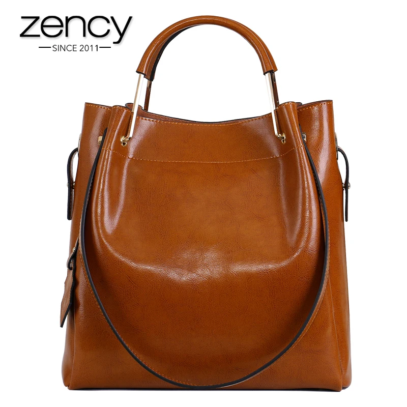 Fashion Vintage Genuine font b Leather b font Women Casual Luxury Designer Ladies font b Handbag