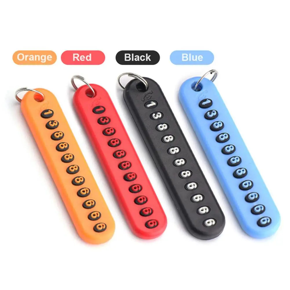 

Anti-Lost Phone Number Plate Car Key Chain Pendant Jewelry Mobile Phone Number Card Hanging Plate Key Ring