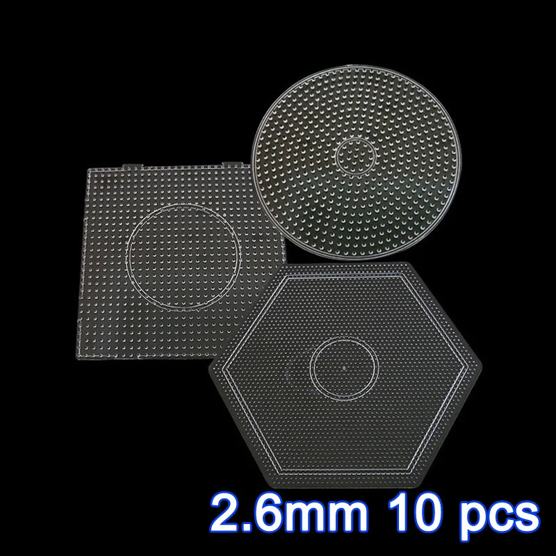

Yant Jouet 10pcs/set 2.6mm Hama Beads Pegboard Template Board Circular Square Educational DIY Figure Material Board Perler Beads