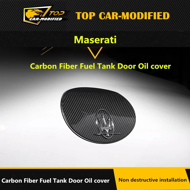 

Free shipping 14-15 Carbon Fiber Car Oil Fuel Tank Cover for Maserati Quattroporte