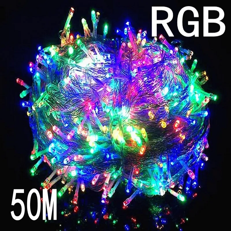 NEW RGB Color String Light 50M 400 LED holiday/ Christmas/Wedding/Party Decoration Lights 220V