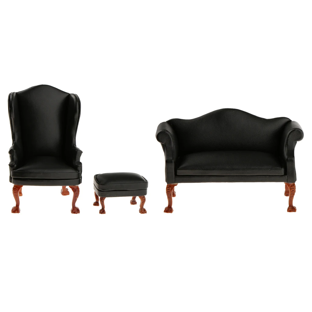 1/12 Scale Dollhouse Living Room Furniture Sofa Couch Set