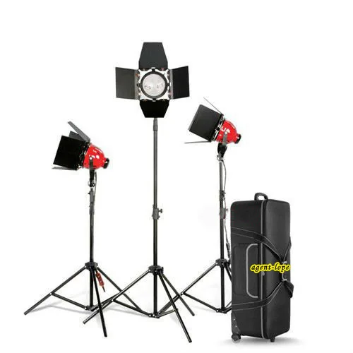 

Pro Red Head Dimmable Continuous light 800w*3 KIT bag+light stand+bulb for studio&video 3200k