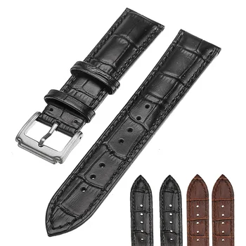 

Genuine Leather Watch Strap 20mm 22mm 24mm Soft Calf Leather Watch band Replacement Wrist Bracelet Watch Accessories Black/Brown