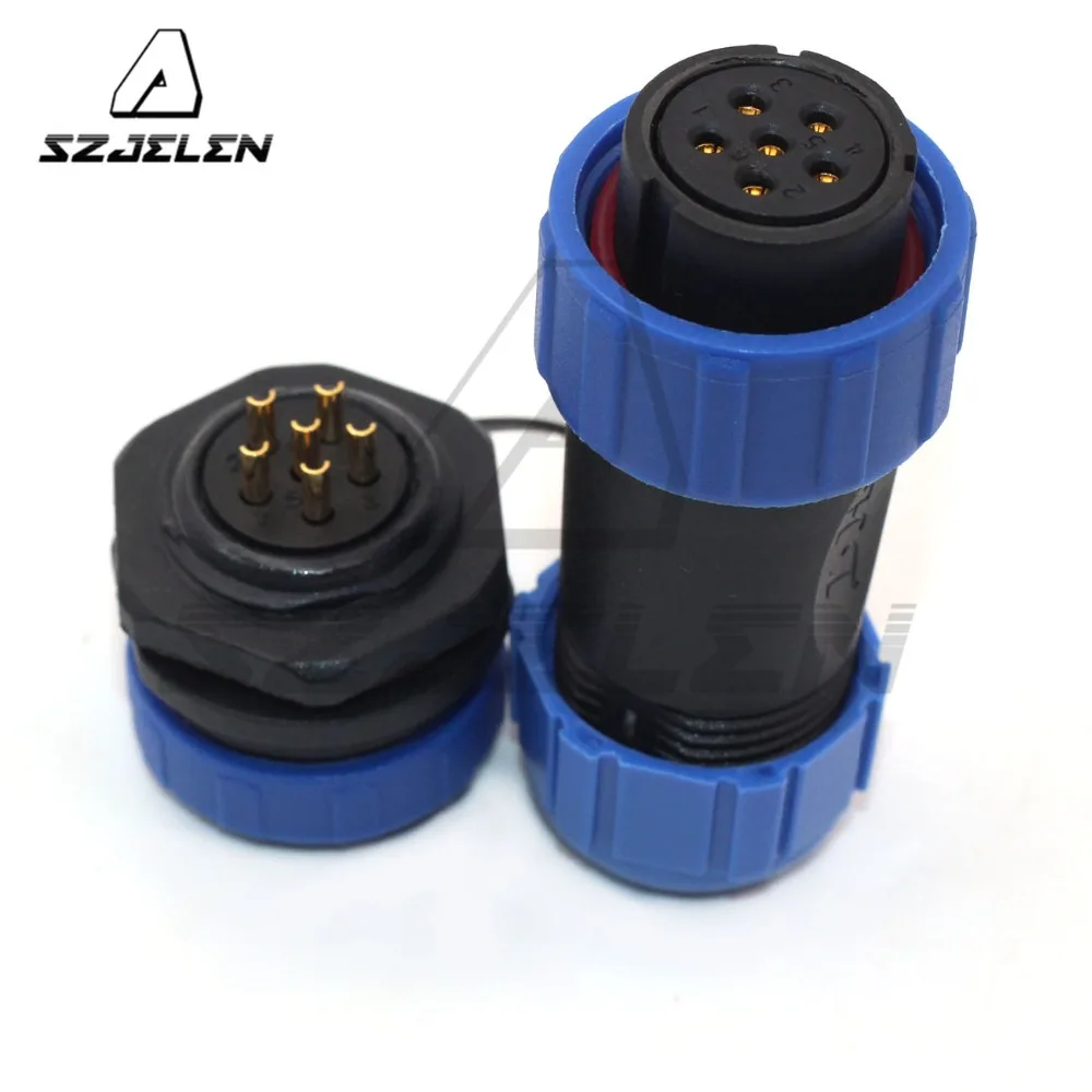 

SP2110/SY2112, Waterproof 6Pin Connector, Aviation Straight Quick Disconnect Electrical Plug and Socket IP68