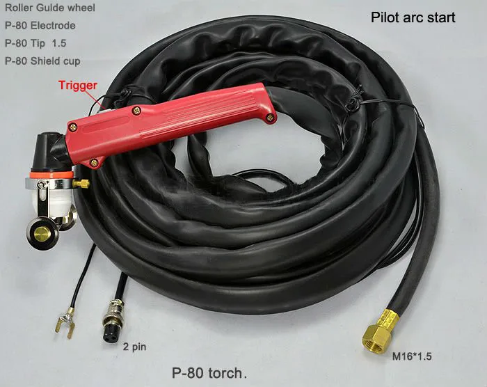 

P80 Panasonic Air Plasma Cutting Cutter Torch Complete 13 Foot & 4 Meter,Pilot Arc Starting