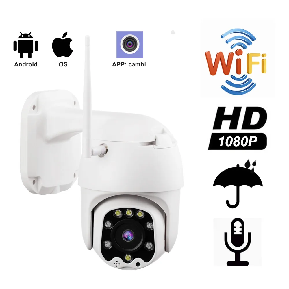 

1080P PTZ IP Camera CamHi Two Way Audio Wireless Wifi Security Camera IR Network 2MP CCTV Surveillance Outdoor Onvif