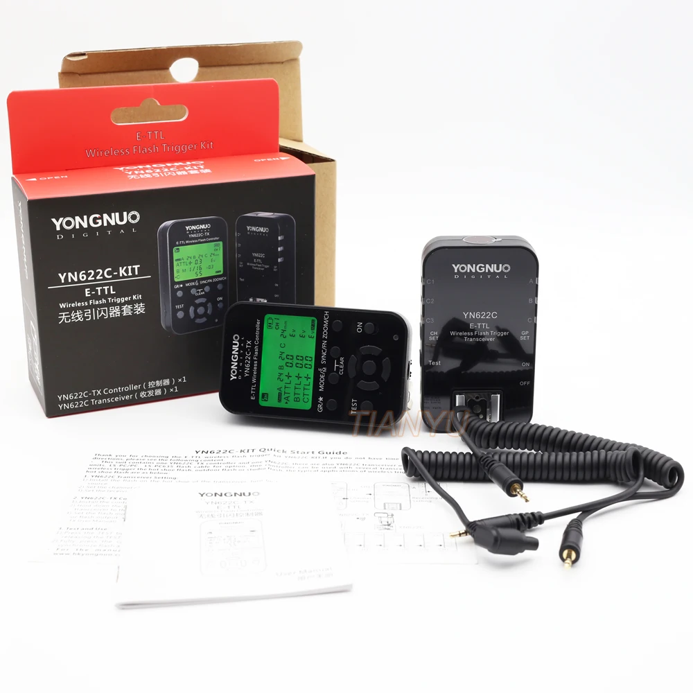Yn Yongnuo YN622C + YN-622C-TX KIT Wireless TTL HSS Flash Trigger for Canon 1200D 1100D 1000D 800D 750D 650D 600D 550D 500D 5DII