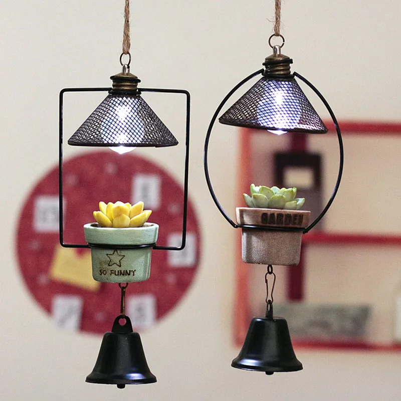 Creative Multifunctional Resin Dolls Hanging Plant Pendant Wind Chimes