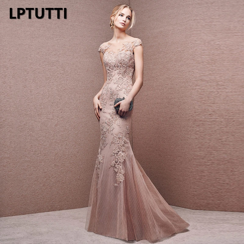 

LPTUTTI Lace Chiffon Plus Size New For Women Elegant Date Ceremony Party Prom Gown Formal Gala Luxury Long Evening Dresses