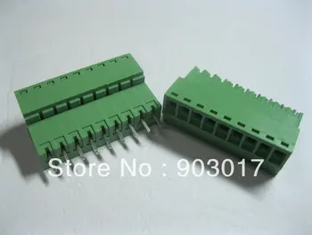 

150 Pcs Per Lot Screw Terminal Block Connector 3.5mm 9 way/pin Green Pluggable Type HOT Sale High Quality
